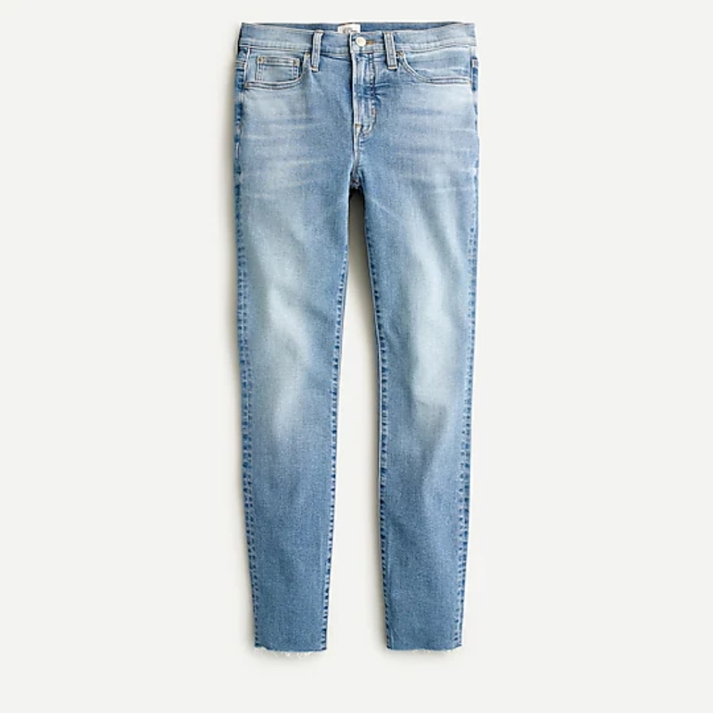 J. Crew 9" High-Rise Toothpick Jeans Denim Women's Size 32 Light Wash Skinny